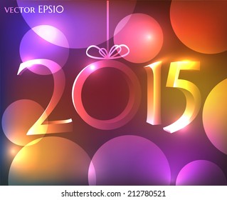 2015 year colorful background. Vector eps10