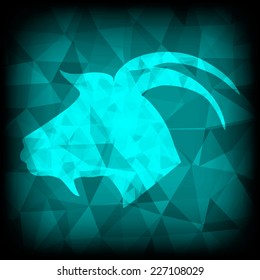 2015 Year of the Goat abstract vector illustration for holiday design. Party poster, greeting card, banner or invitation.