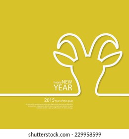 2015 - Year of the Goat background - vector illustration