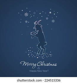 2015 - Year of the Goat. Vector card