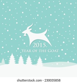2015 - Year of the Goat - vector illustration