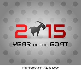 2015 year. Stylish background with stylised goat. Vector eps10.