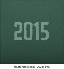 2015 year vintage grunge background school on on white background.