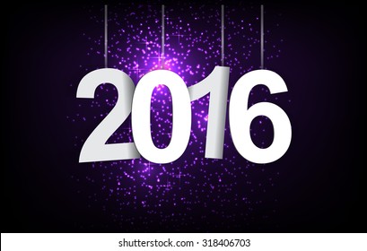 2015-2016 change represents the new year 2016. New year 2016 Text Design.