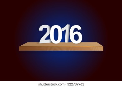 2015-2016 change represents the new year 2016. New year 2016 Text Design.