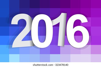 2015-2016 change represents the new year 2016. New year 2016 Text Design.