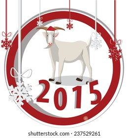 2015,goat,New Year vector