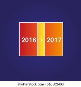 2016 to 2017 abstract colorful background