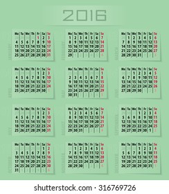 16 Calendar Stock Vector Royalty Free