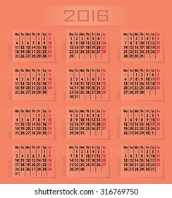 2016 Calendar