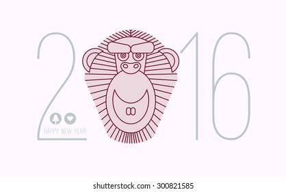 2016 calendar for chineese horoscope new year of monkey. Chinese new year lettering 2016. 2016 wording.