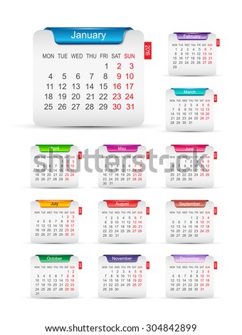 2016 calendar design