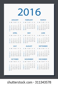 2016 Calendar - illustration