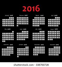 2016 Calendar - illustration