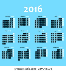 2016 Calendar - illustration