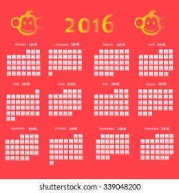 2016 Calendar - illustration