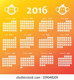 2016 Calendar - illustration