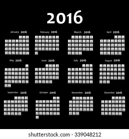 2016 Calendar - illustration
