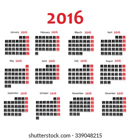 2016 Calendar - illustration