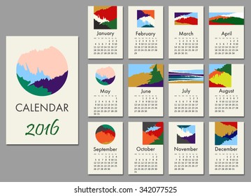 2016 Calendar - illustration