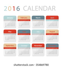 2016 Calendar - illustration