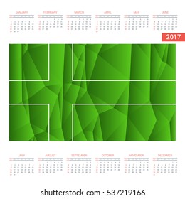 2016 Calendar - Ladonia Country Flag Banner - Happy new Year calendar template - Week starts with Sunday - Vector illustration

