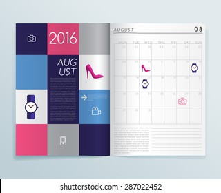 2016 Calendar in Magazine Template