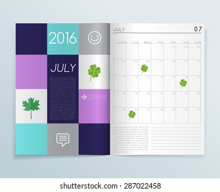 2016 Calendar in Magazine Template