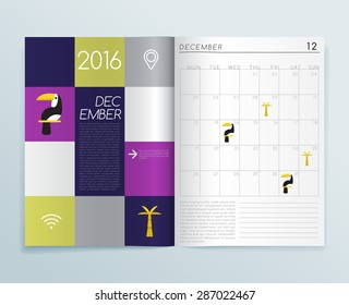 2016 Calendar in Magazine Template