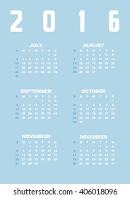 2016 Calendar Planner Design.