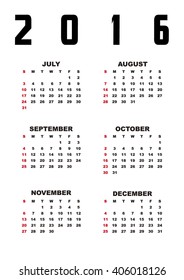 2016 Calendar Planner Design.