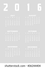 2016 Calendar Planner Design.
