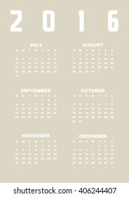 2016 Calendar Planner Design.