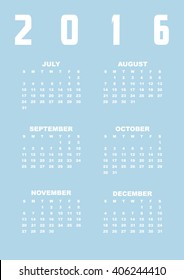 2016 Calendar Planner Design.