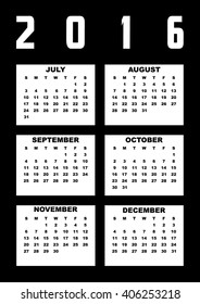 2016 Calendar Planner Design.