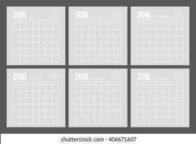 2016 Calendar Planner Design.