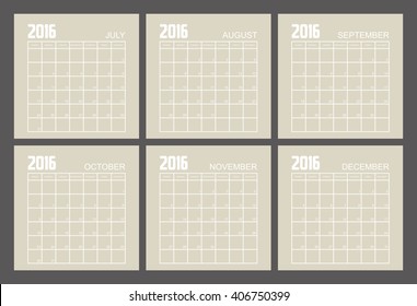2016 Calendar Planner Design.