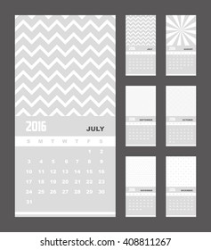 2016 Calendar Planner Design.