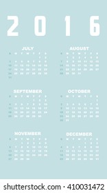 2016 Calendar Planner Design.