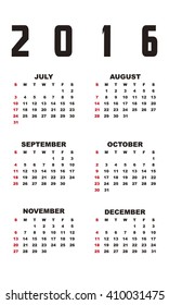 2016 Calendar Planner Design.