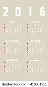 2016 Calendar Planner Design.