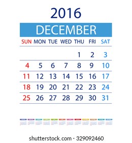 2016 calendar simple design ART vector date  template month 