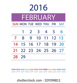 2016 calendar simple design ART vector date  template month 
