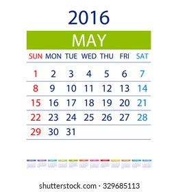 2016 calendar simple design ART vector date  template month 