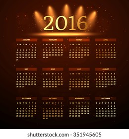 2016 calender