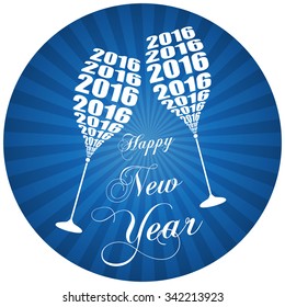 2016 Celebration Design - Stylish Wine Glass Toasting