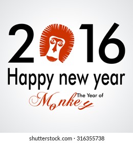 2016 Chinese New Year of the Monkey. Vector file organized in layers for easy editing.