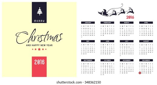 2016 Christmas calendar