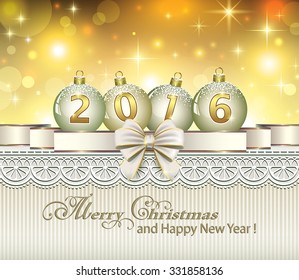 2016 Christmas card with balls