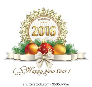 2016 Christmas card with balls